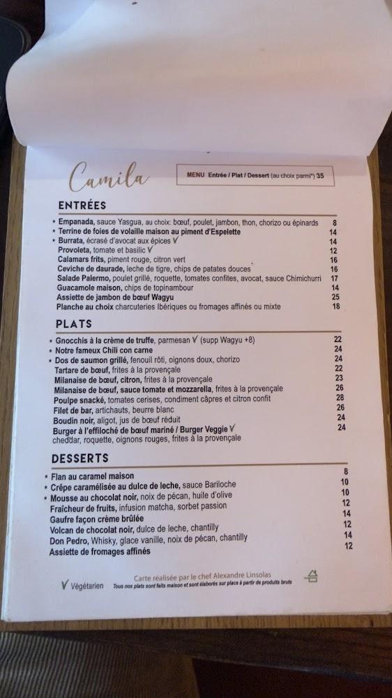 CAMILA - Menu Image 4